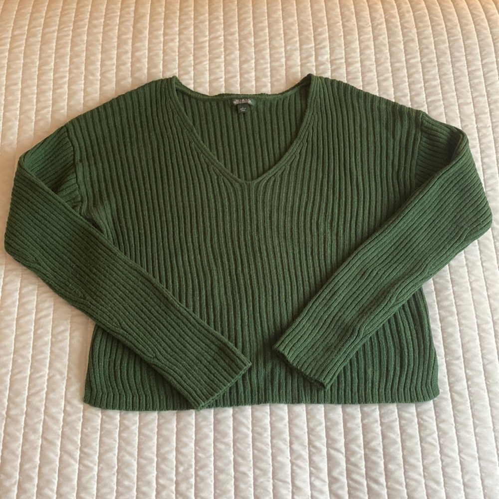 Wild Fable green cropped sweater, L